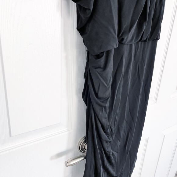 David Meister Black Drapey Bodycon Dress - Picture 6 of 10